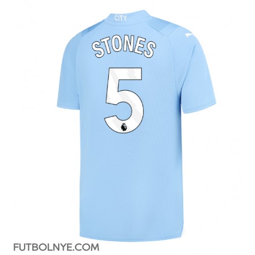 Camiseta Manchester City John Stones #5 Primera Equipación 2023-24 manga corta